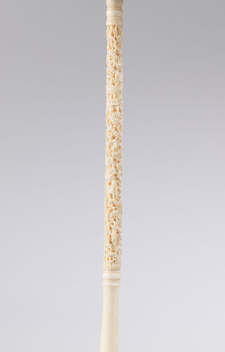 Parasol, silk, ivory, metal, French