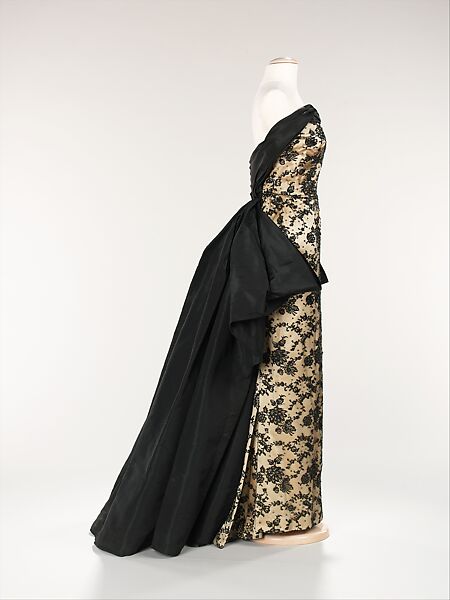 Evening dress, House of Balmain (French, founded 1945), silk, rhinestones, French