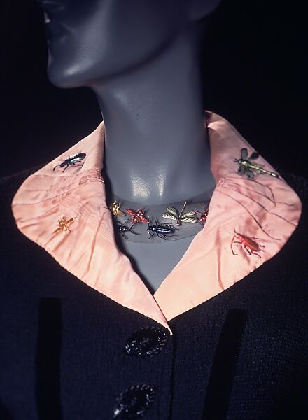 Suit, Schiaparelli (French, founded 1927), rayon, silk, plastic (cellulose acetate, cellulose nitrate), French