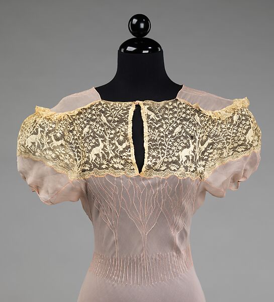 Nightgown, silk, French