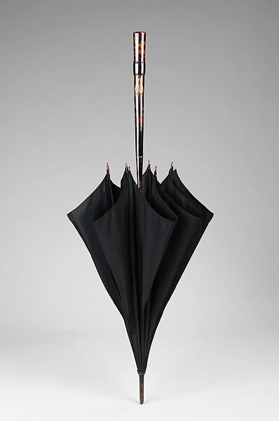 Umbrella, Dupuy (French), silk, tortoiseshell, metal, wood, synthetic, French 