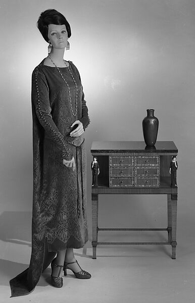 Evening dress, Gallenga (Italian, 1918–1974), silk, metal, Italian