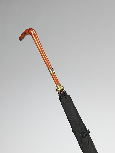 Umbrella, Martin, silk, wood, metal, American