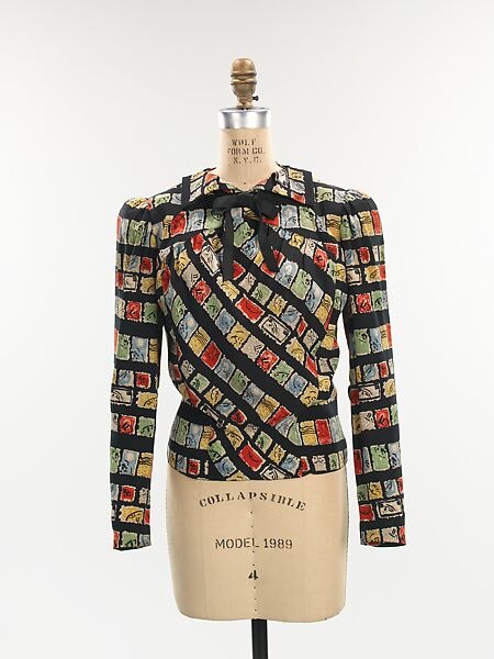 Blouse, Schiaparelli (French, founded 1927), silk, French 