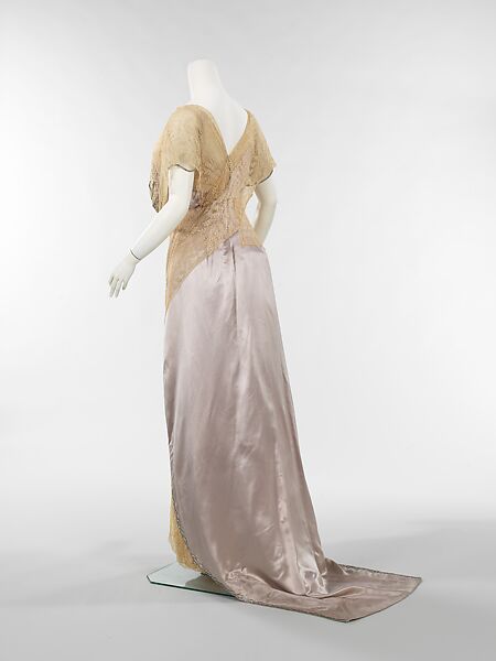 Evening dress, House of Drecoll (French, 1902–1931), silk, rhinestones, French