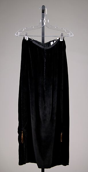 Evening skirt, silk, metal, probably French