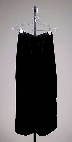 Evening skirt, silk, metal, probably French 