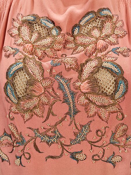 Evening blouse, Schiaparelli (French, founded 1927), silk, metal, French