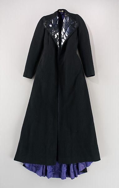 Evening coat, Schiaparelli (French, founded 1927), wool, silk, French 