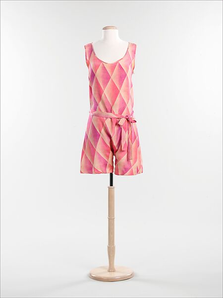 Playsuit, silk, probably French 