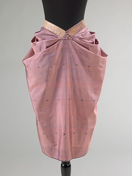 Evening apron, Attributed to Mainbocher (French and American, founded 1930), silk, metal, probably French 