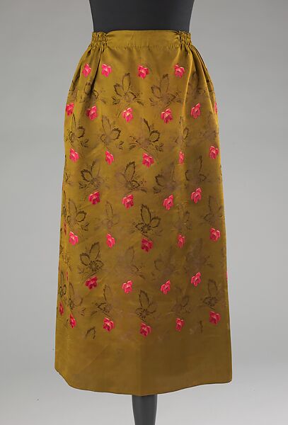 Cocktail apron, silk
Silk, probably American 