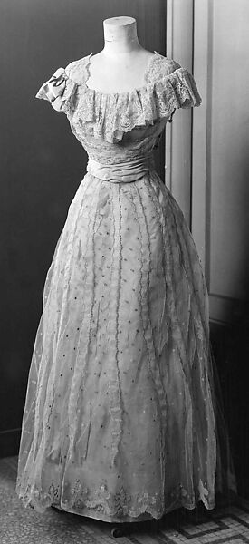 Dress, cotton, American