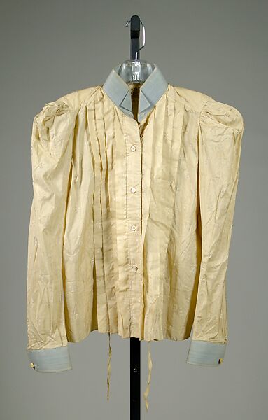 Shirtwaist, silk, linen, American 