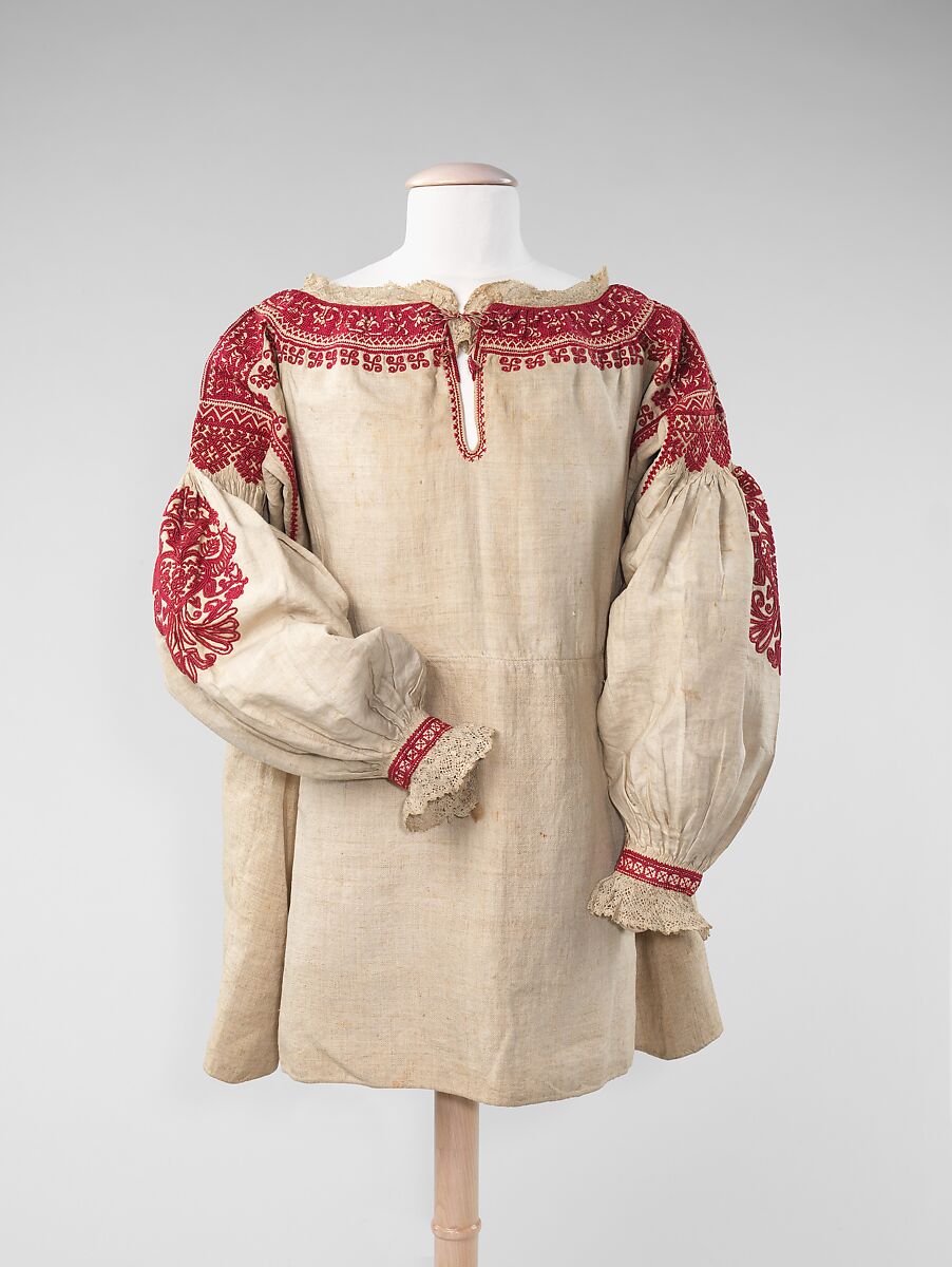 Blouse, linen, silk, Spanish 