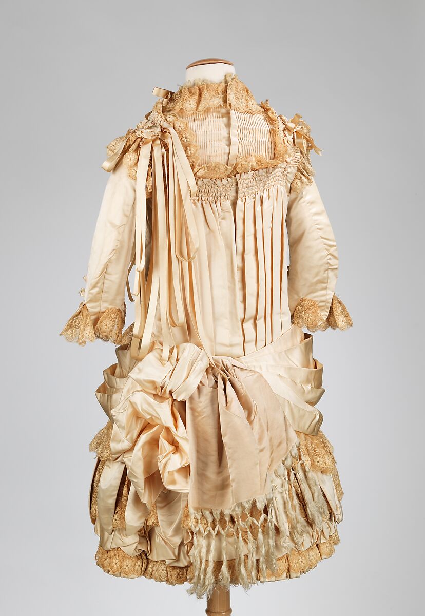 Dress, silk, cotton, American