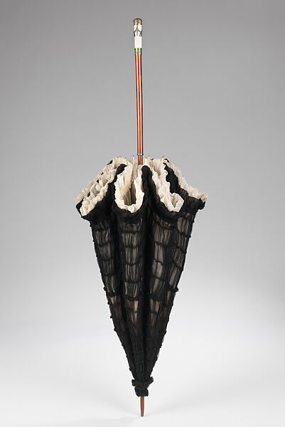 Parasol, Lafarge, silk, wood, metal, marble, enamel, French