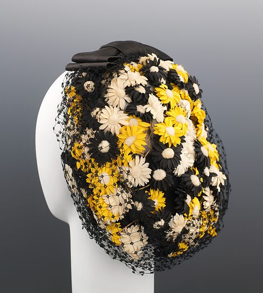 Hat, Attributed to Adolfo (American, born Cuba, Cárdenas 1923–2021 New York), synthetic, silk, American 