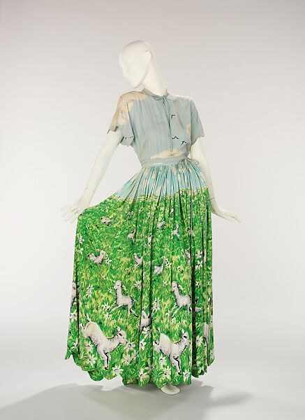 Evening dress, Gilbert Adrian (American, Naugatuck, Connecticut 1903–1959 Hollywood, California), synthetic, American 