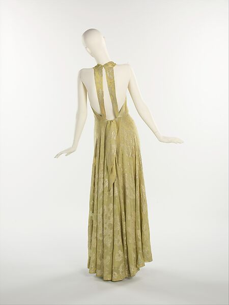 Evening ensemble, Elsa Schiaparelli (Italian, 1890–1973), silk, metal, French