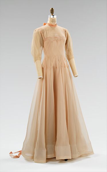 Evening dress, House of Vionnet (French, active 1912–14; 1918–39), silk, French 