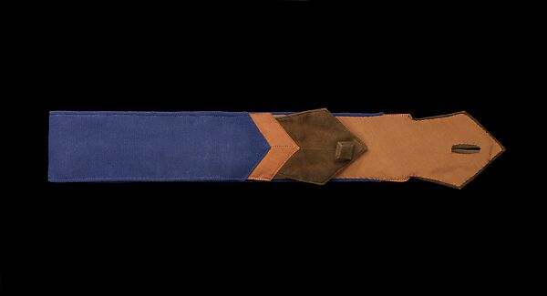Belt, Attributed to Elizabeth Hawes (American, Ridgewood, New Jersey 1903–1971 New York), silk, leather, American