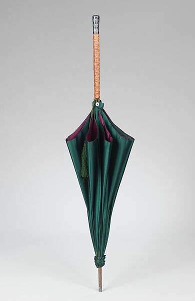 Parasol, Stern Brothers (American, founded New York, 1867), silk, wood, glass, metal, American 