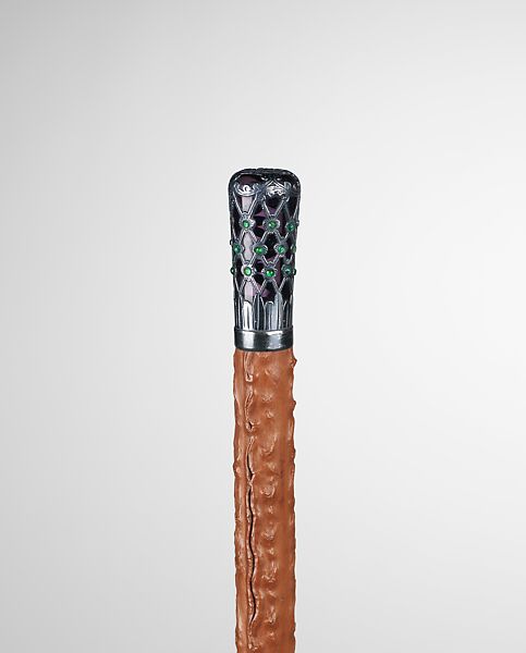 Parasol, Stern Brothers (American, founded New York, 1867), silk, wood, glass, metal, American