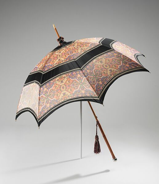 Parasol, Tiffany &amp; Co. (1837–present), silk, wood, metal, synthetic, American 
