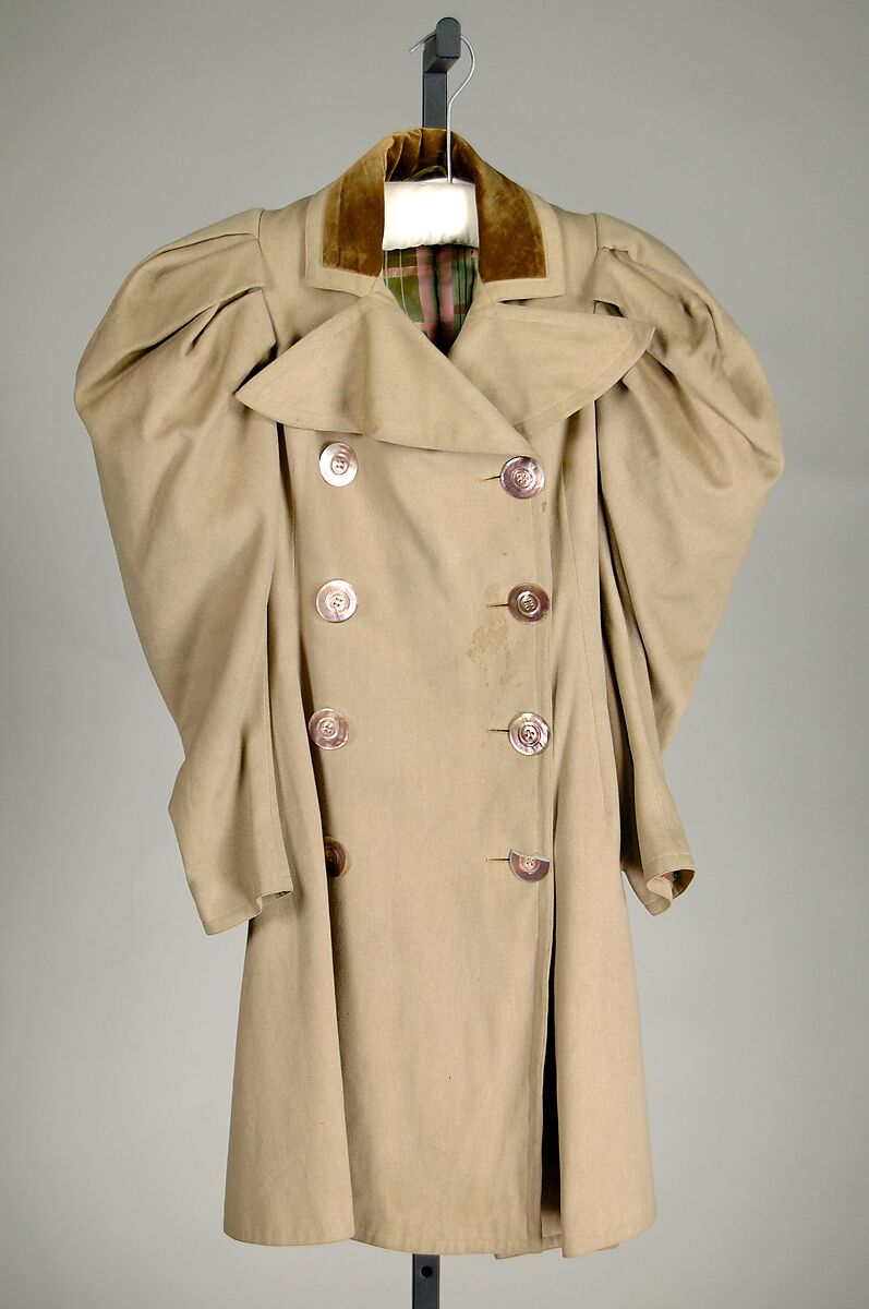 Coat, White, Howard &amp; Company (American), wool, silk, American 