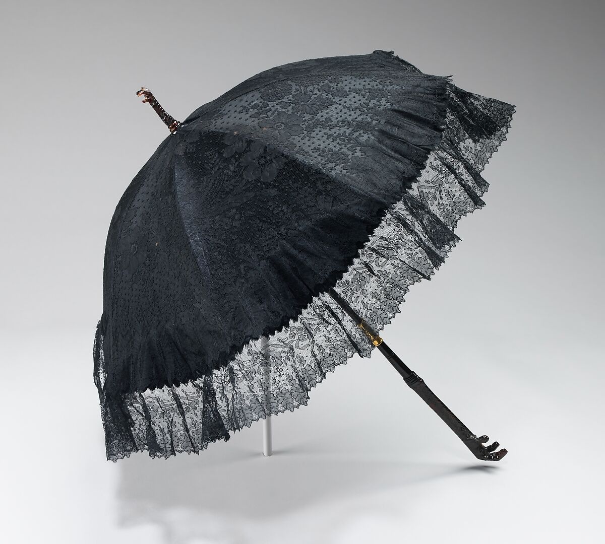 Parasol, Dupuy (French), silk, metal, wood, tortoiseshell, French 