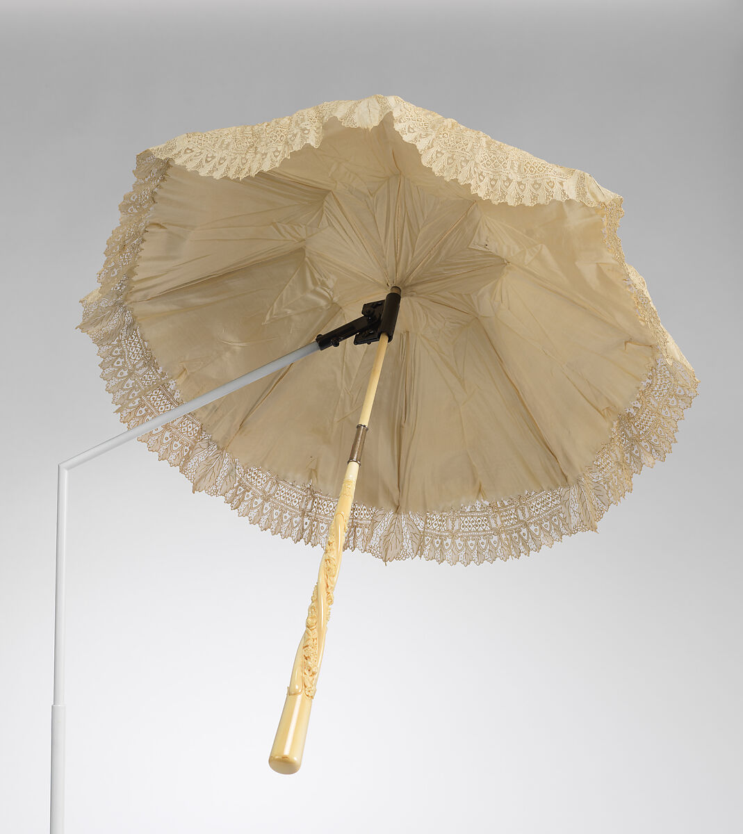 Parasol, silk, metal, ivory, French