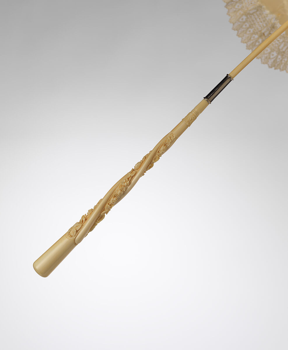 Parasol, silk, metal, ivory, French