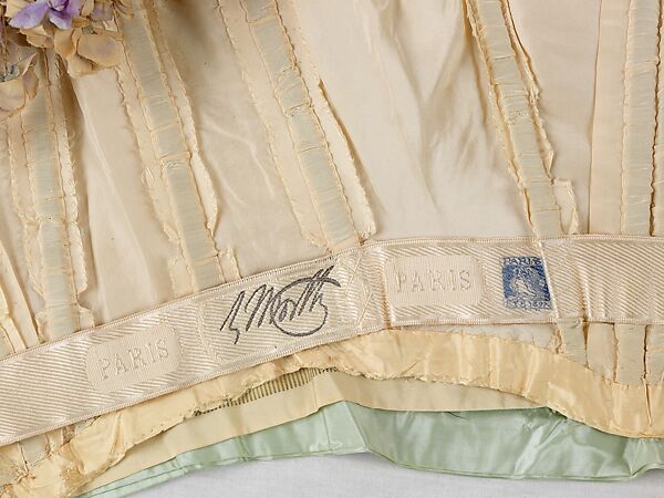 Evening bodice, House of Worth (French, 1858–1956), silk, metal, cotton, French