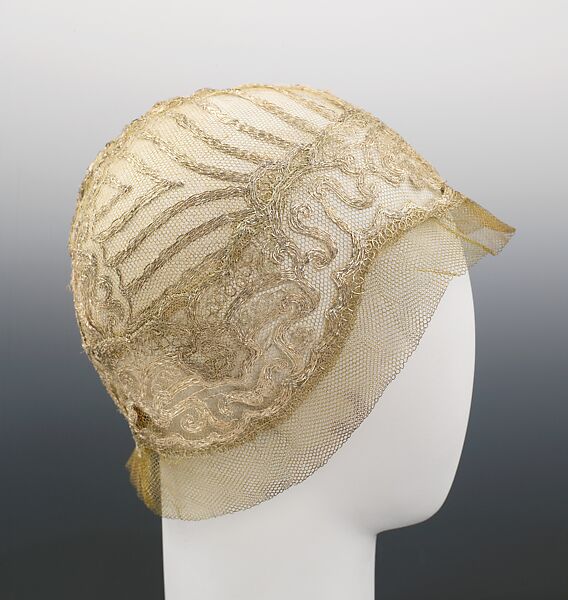 Evening cloche, House of Lanvin (French, founded 1889), silk, metal, French 