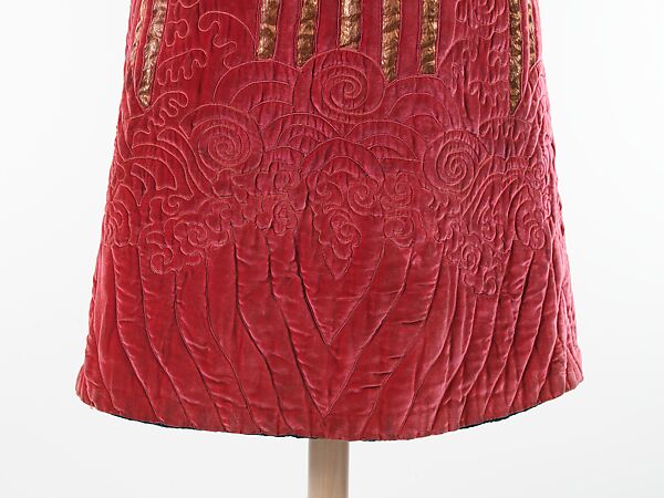 Evening coat, silk, fur, metal, French