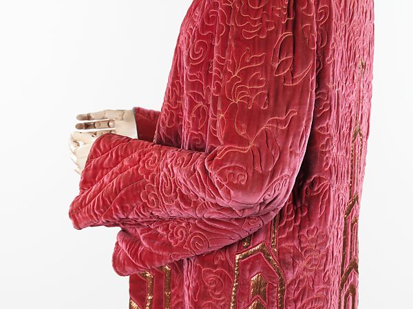 Evening coat, silk, fur, metal, French