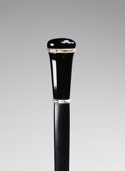 Parasol, silk, metal, wood, glass, quartz, synthetic, French