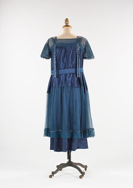 Evening dress, silk, American