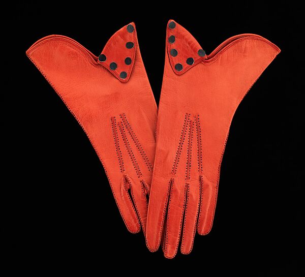 Gauntlets, Galeries Lafayette (French, founded 1893), leather, French 
