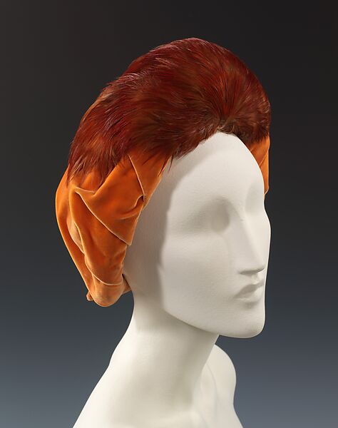 Hat, Rose Valois (French), silk, feathers, French 