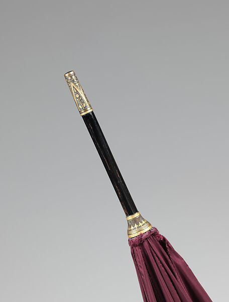 Parasol, Betaille (French), silk, metal, synthetic, wood, French