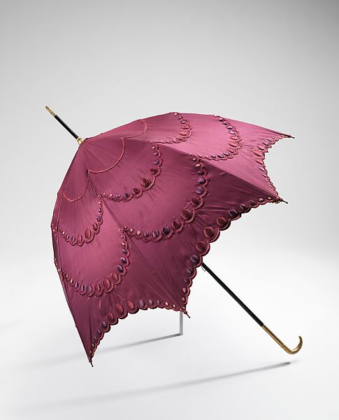 Parasol, Betaille (French), silk, metal, synthetic, wood, French 