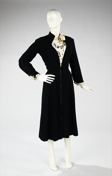 Ensemble, House of Chanel (French, founded 1910), silk, wool, leather, French