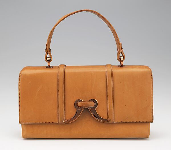 Bag, Loewe (Spanish, founded 1846), leather, metal, Spanish 