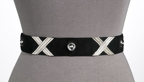 Belt, leather, metal, Mexican 