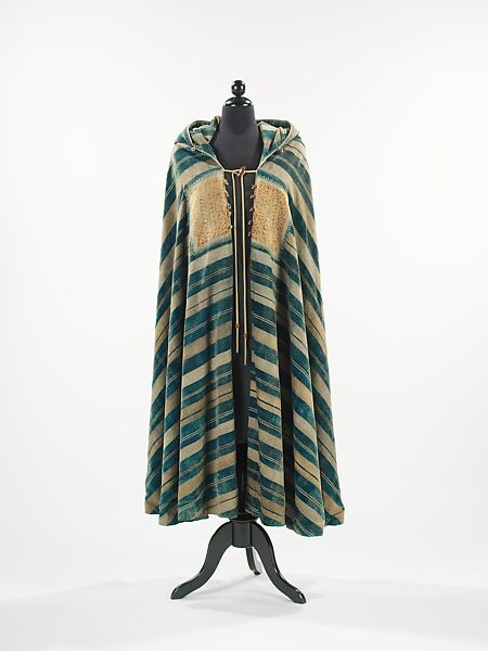 Cape, Fortuny (Italian, founded 1906), silk, metallic pigment, Italian 