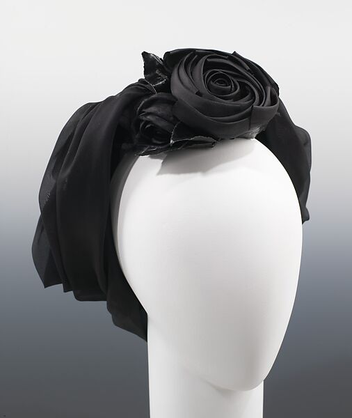 Cocktail hat, House of Balenciaga (French, founded 1937), silk, French 