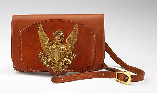 Shoulder bag, Phelps (American, founded 1940), leather, metal, American 