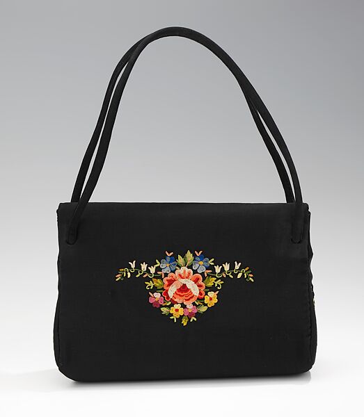 Evening bag, Pichel, silk, probably French